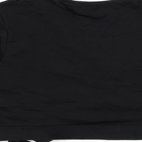 New Look Womens Black  Polyester Wrap Blouse Size 14 V-Neck
