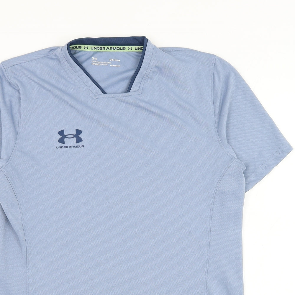 Under armour Mens Blue  Polyester  T-Shirt Size M Round Neck