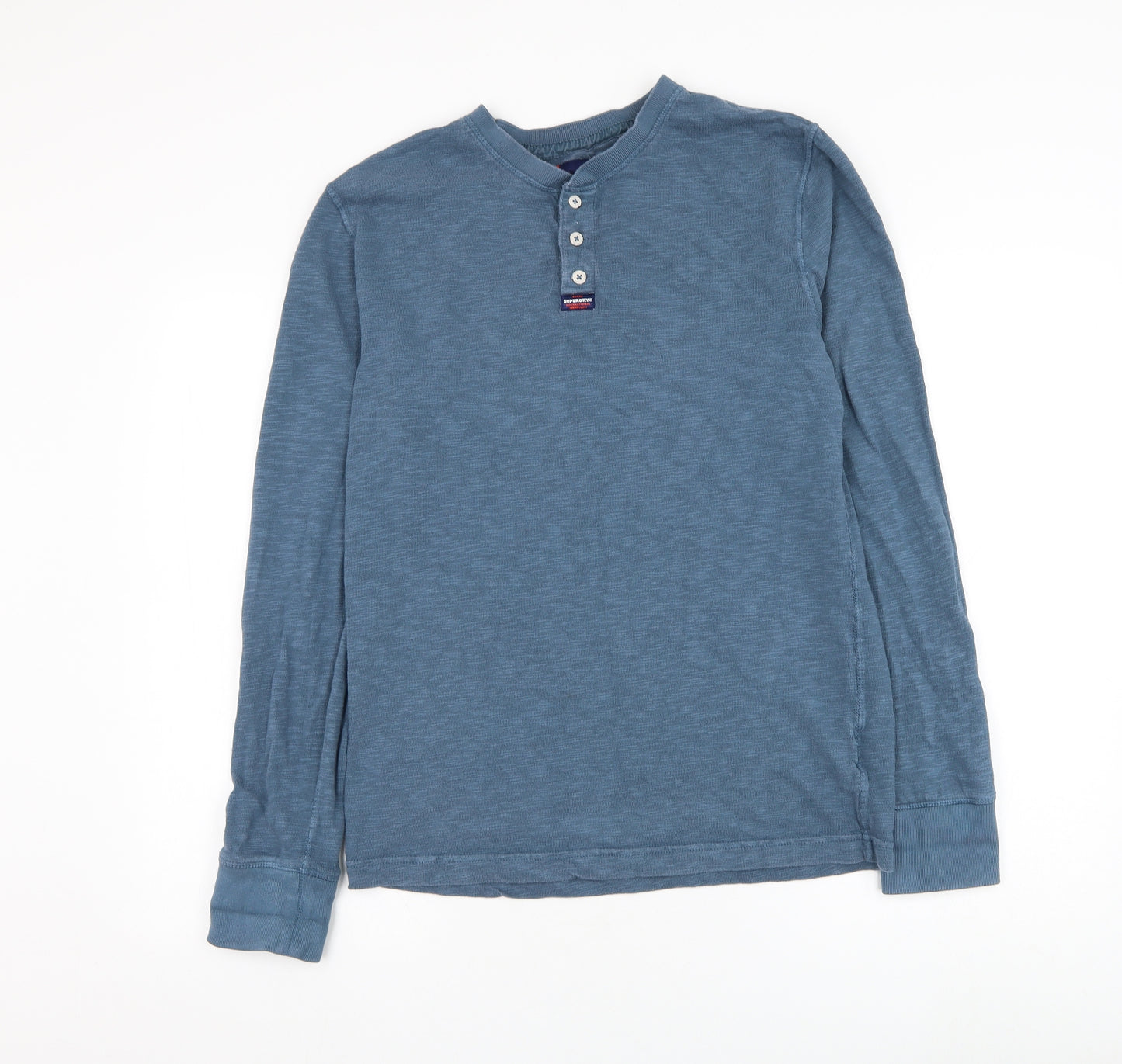 Superdry Mens Blue  Polyester Pullover Sweatshirt Size L