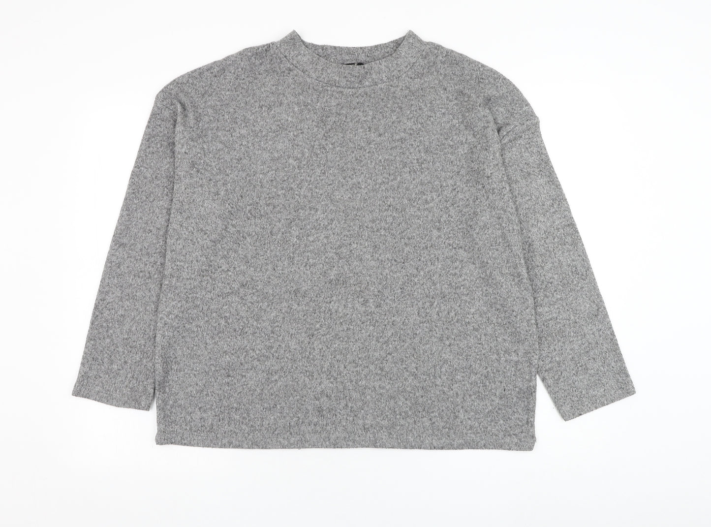 F&F Womens Grey Round Neck  Polyester Pullover Jumper Size M