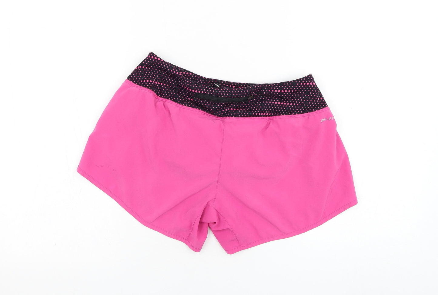 Nike Womens Pink  Polyester Sweat Shorts Size S L4 in Regular Drawstring