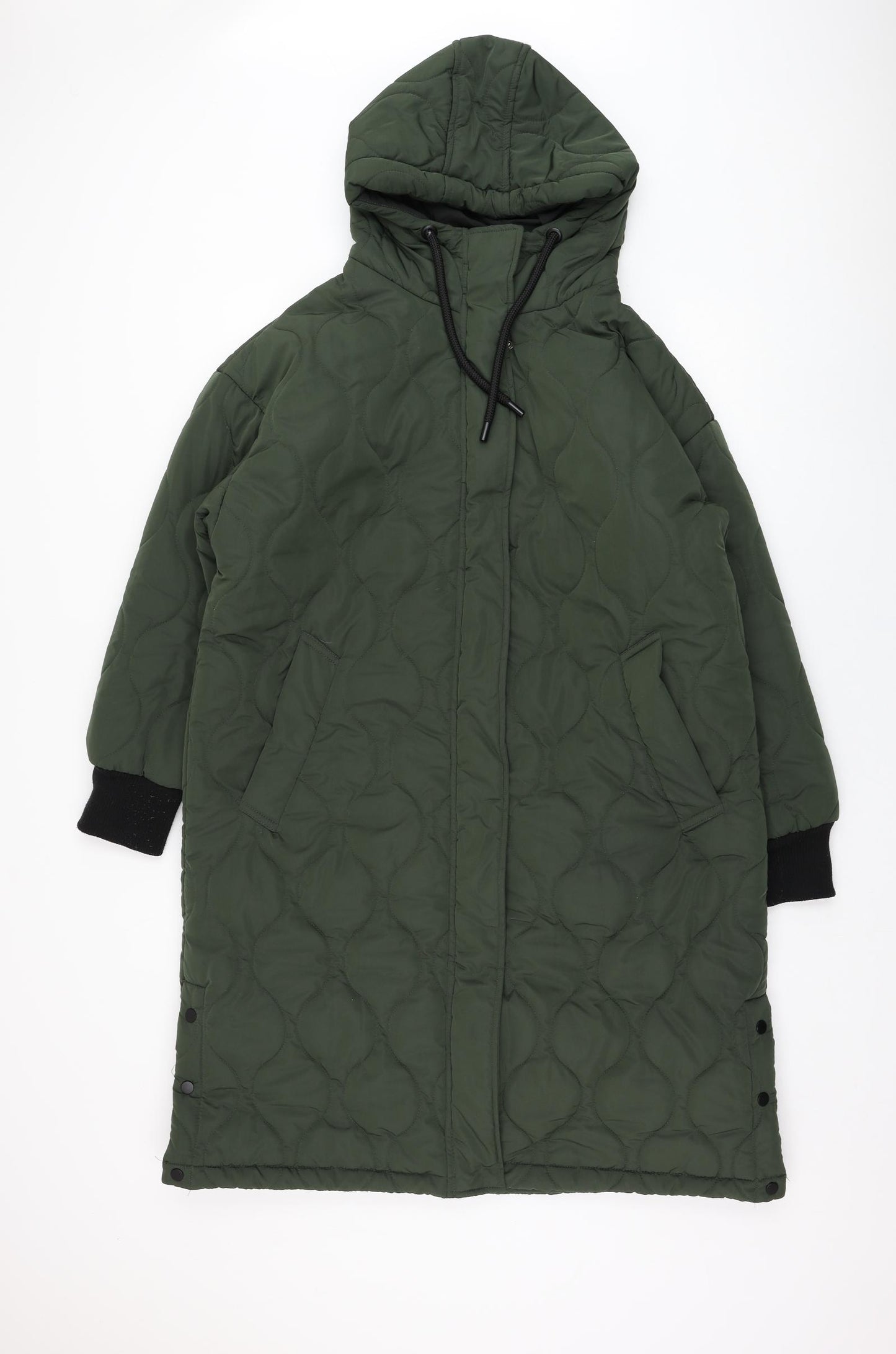 F&F Womens Green   Parka Coat Size 14  Zip