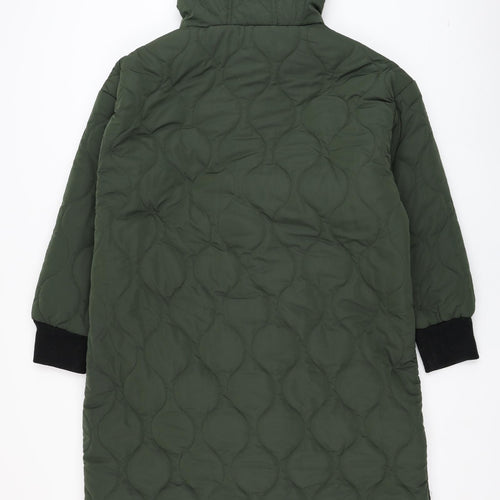F&F Womens Green   Parka Coat Size 14  Zip