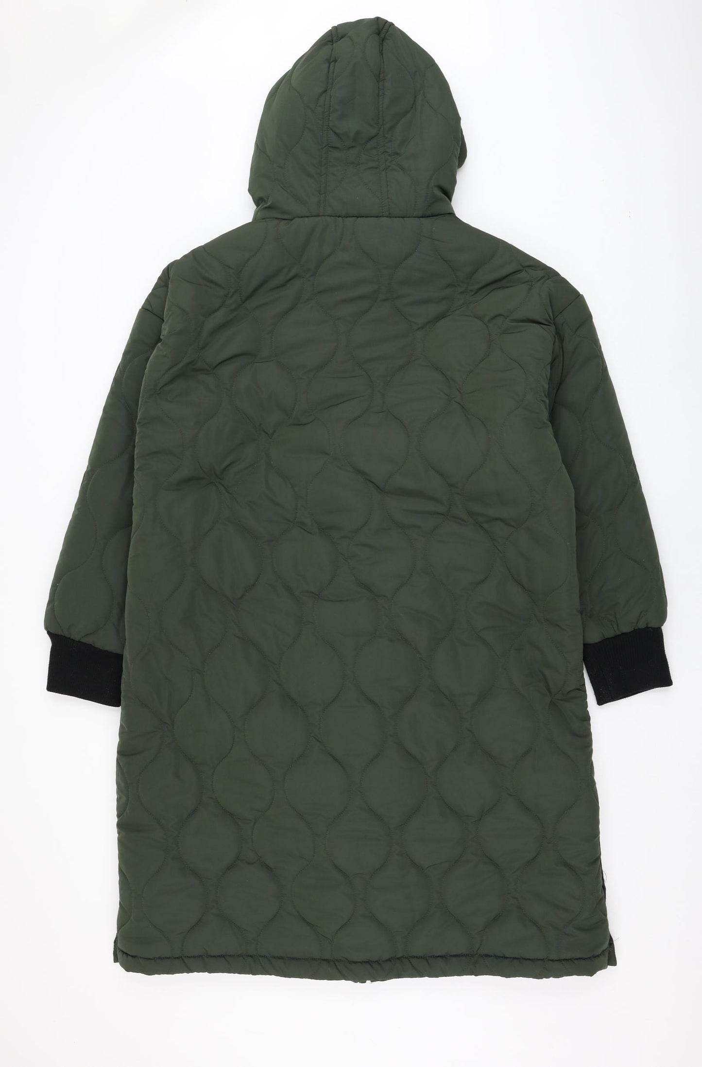 F&F Womens Green   Parka Coat Size 14  Zip