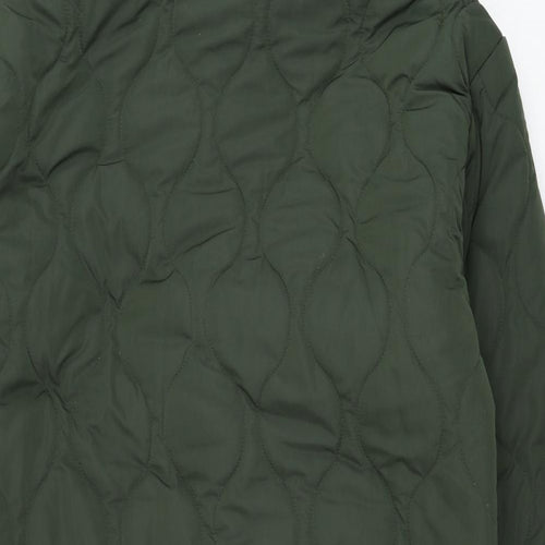 F&F Womens Green   Parka Coat Size 14  Zip
