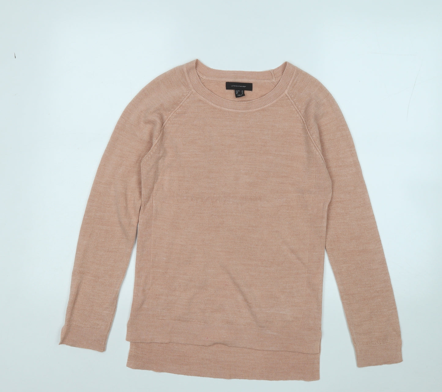 Atmosphere Womens Pink Round Neck  Acrylic Pullover Jumper Size 10