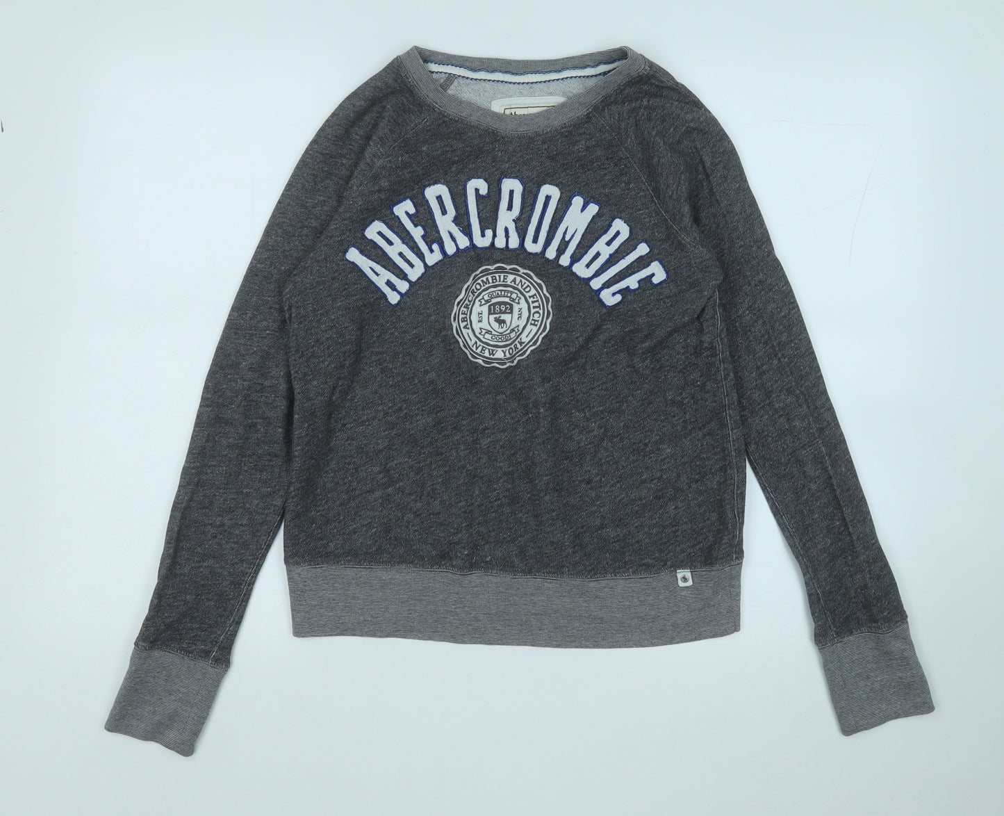 Abercrombie & Fitch Womens Grey  Cotton Pullover Sweatshirt Size S
