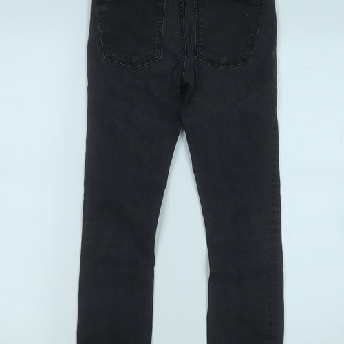 Zara Womens Grey  Cotton Mom Jeans Size 6 L26 in Regular