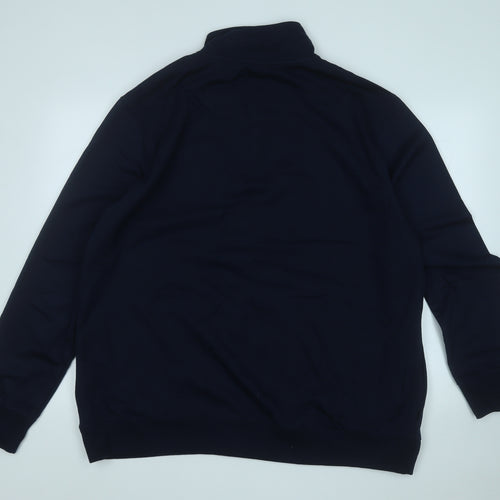 Lambretta Mens Blue  Cotton Henley Sweatshirt Size 3XL