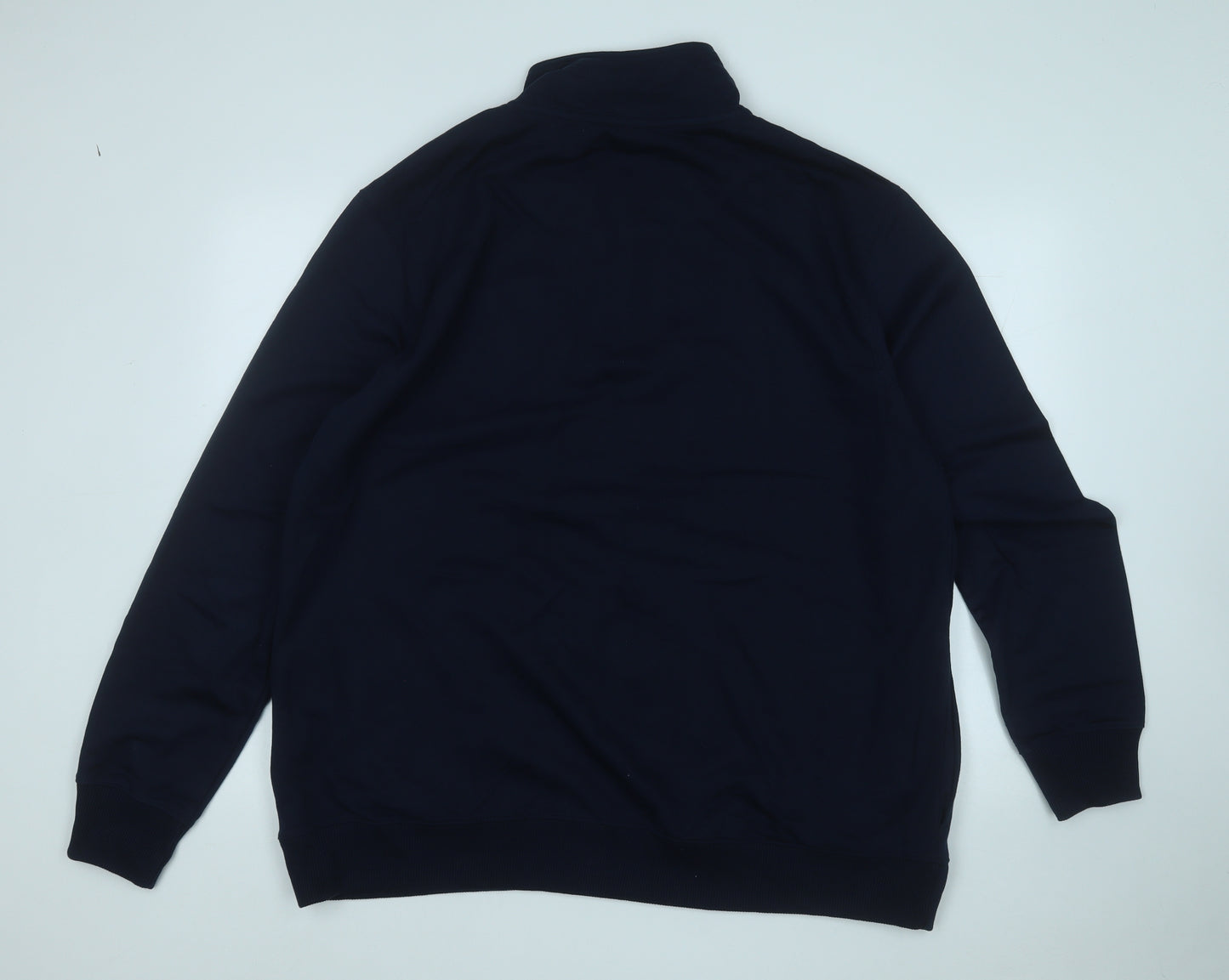 Lambretta Mens Blue  Cotton Henley Sweatshirt Size 3XL