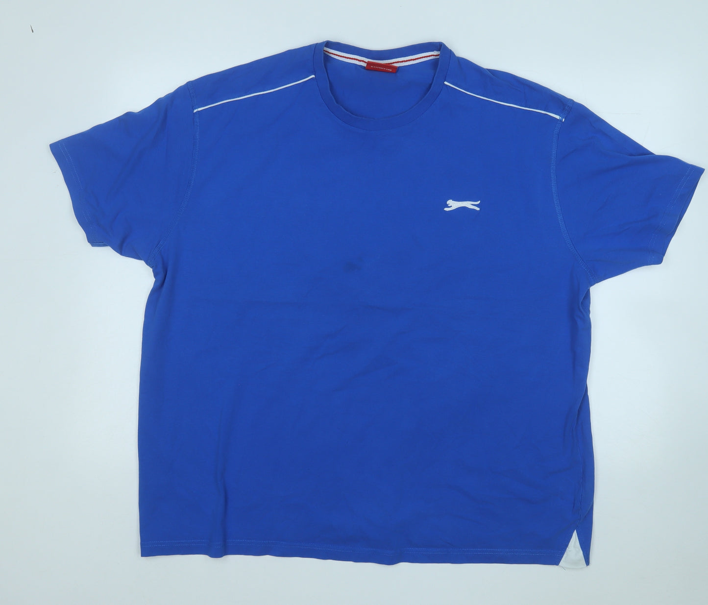 Slazenger Mens Blue  Cotton  T-Shirt Size 3XL Round Neck