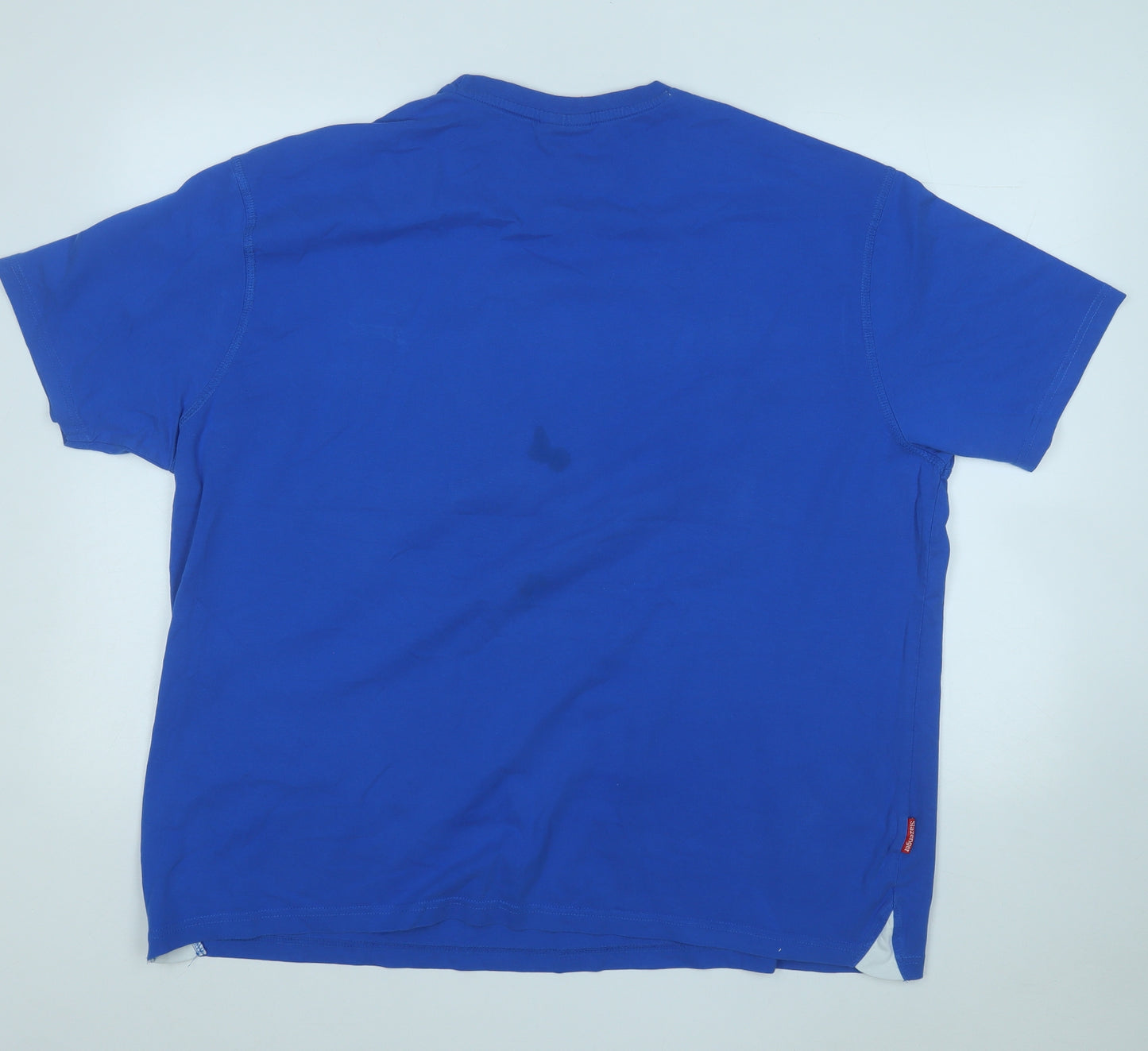 Slazenger Mens Blue  Cotton  T-Shirt Size 3XL Round Neck