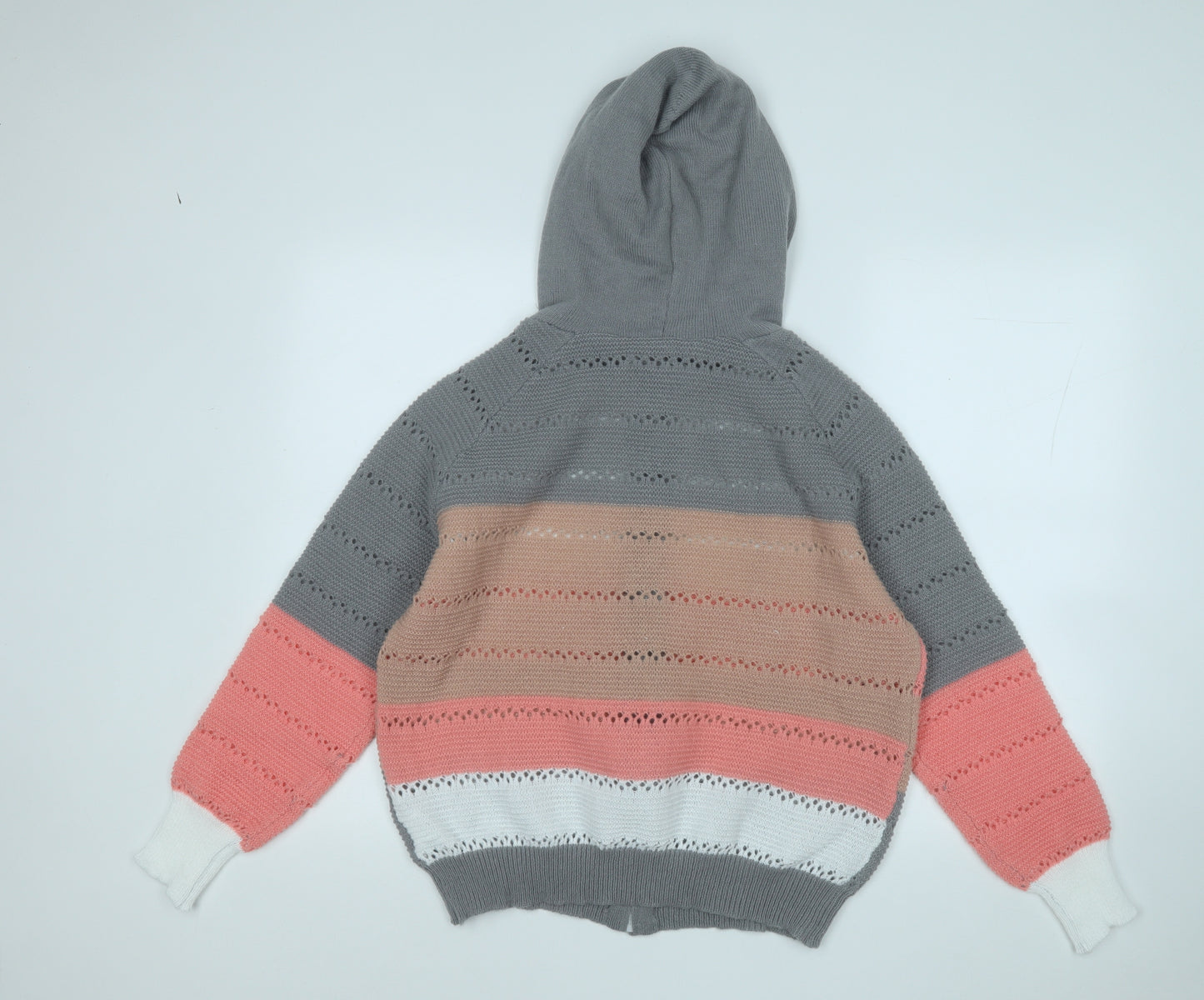 SheIn Womens Multicoloured Round Neck  Polyester Full Zip Jumper Size L