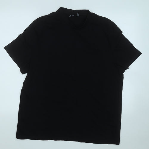 ASOS Mens Black  Cotton  T-Shirt Size 2XL Round Neck