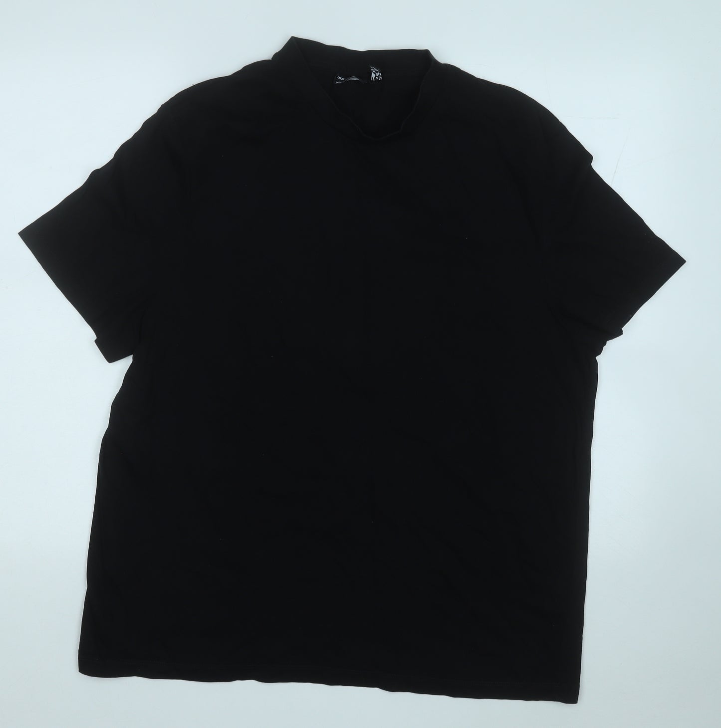 ASOS Mens Black  Cotton  T-Shirt Size 2XL Round Neck