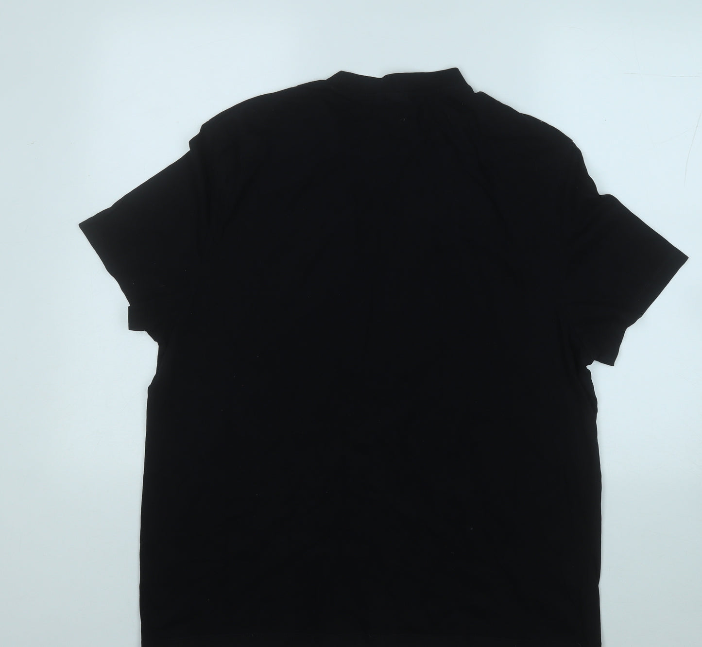ASOS Mens Black  Cotton  T-Shirt Size 2XL Round Neck