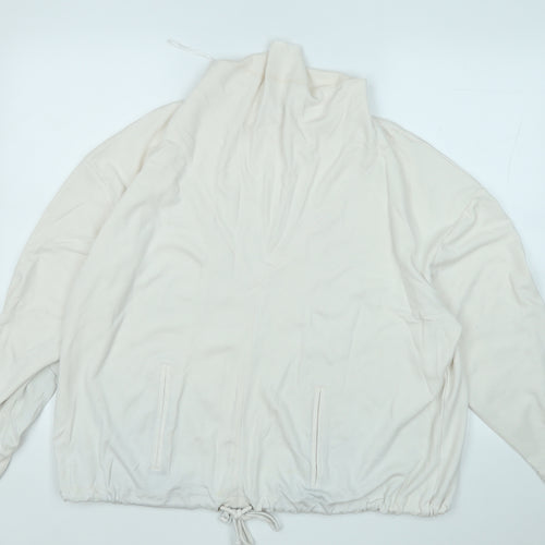 Gallery Womens White  Viscose Pullover Sweatshirt Size XL