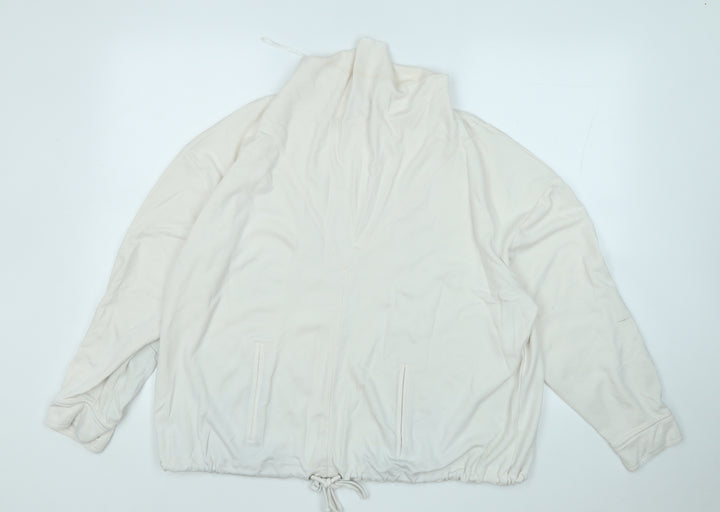 Gallery Womens White Viscose Pullover Sweatshirt Size XL