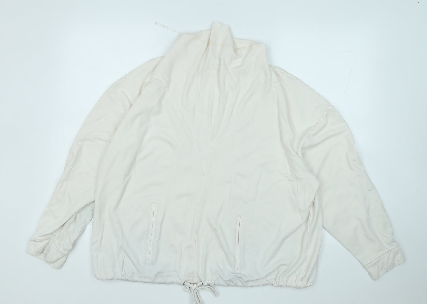 Gallery Womens White  Viscose Pullover Sweatshirt Size XL