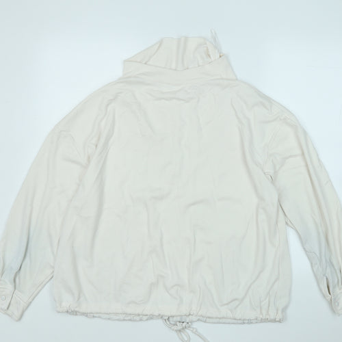 Gallery Womens White  Viscose Pullover Sweatshirt Size XL