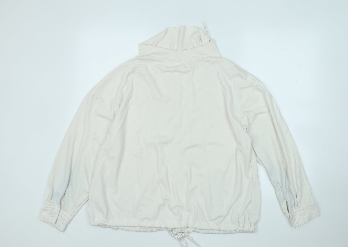Gallery Womens White  Viscose Pullover Sweatshirt Size XL