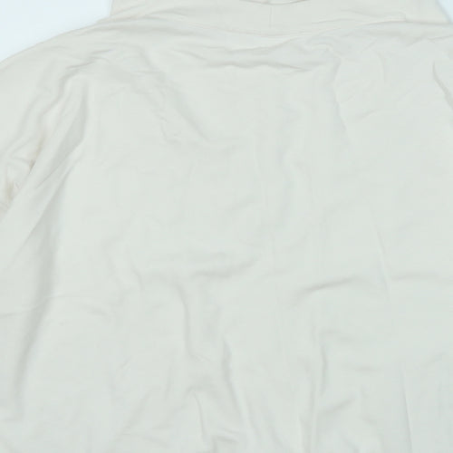 Gallery Womens White  Viscose Pullover Sweatshirt Size XL