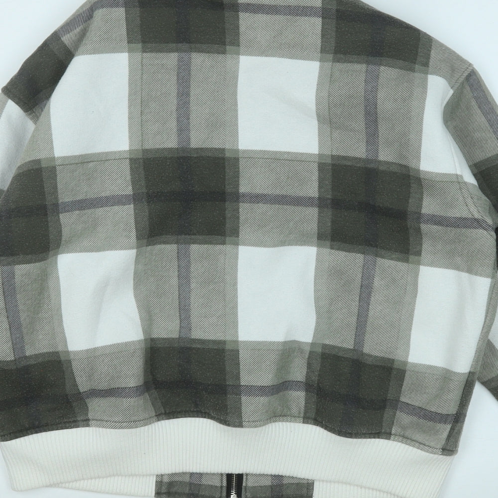 RISING Womens Green Plaid  Jacket  Size L