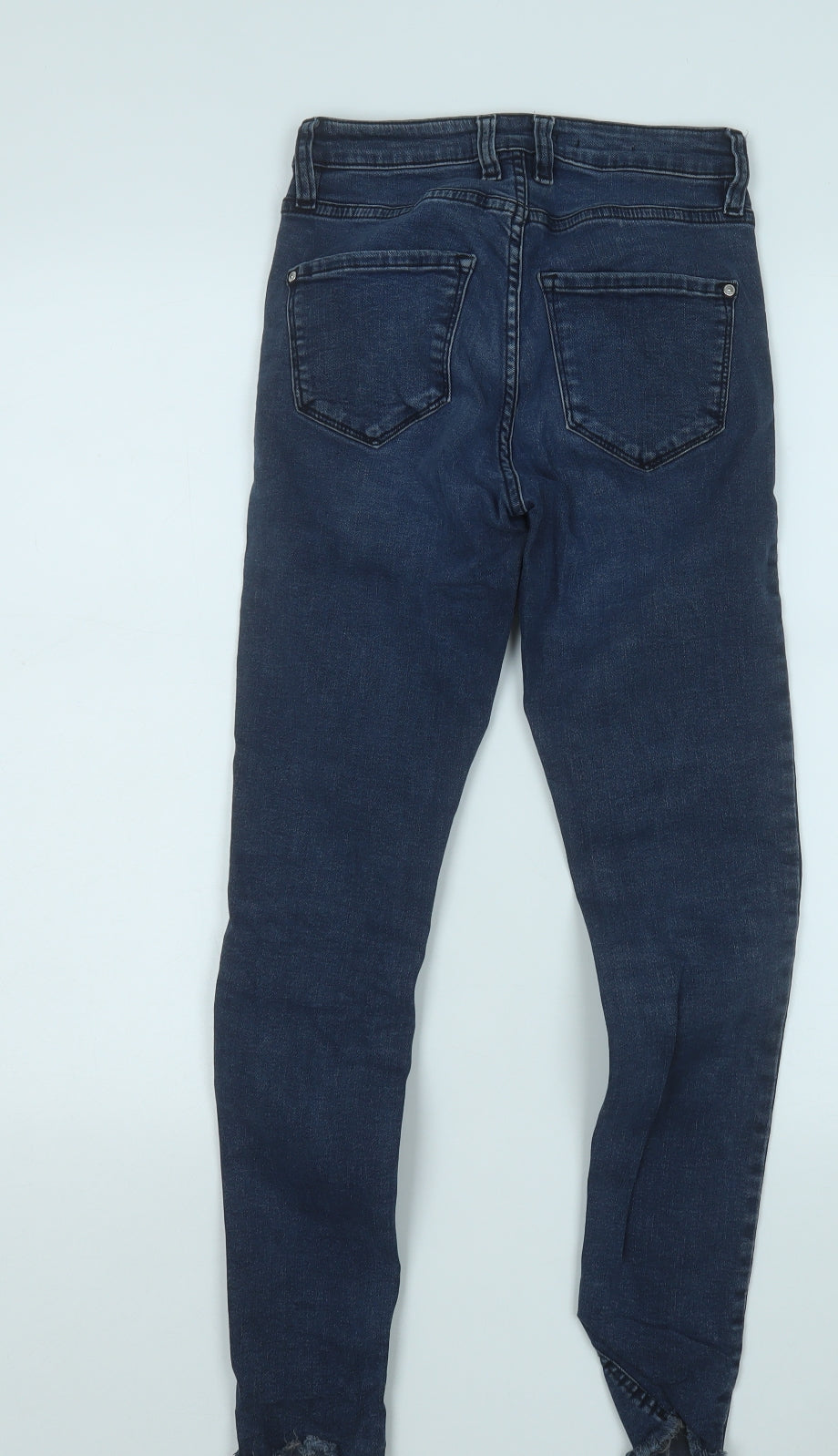 Mango Womens Blue  Cotton Skinny Jeans Size 4 L26 in Regular