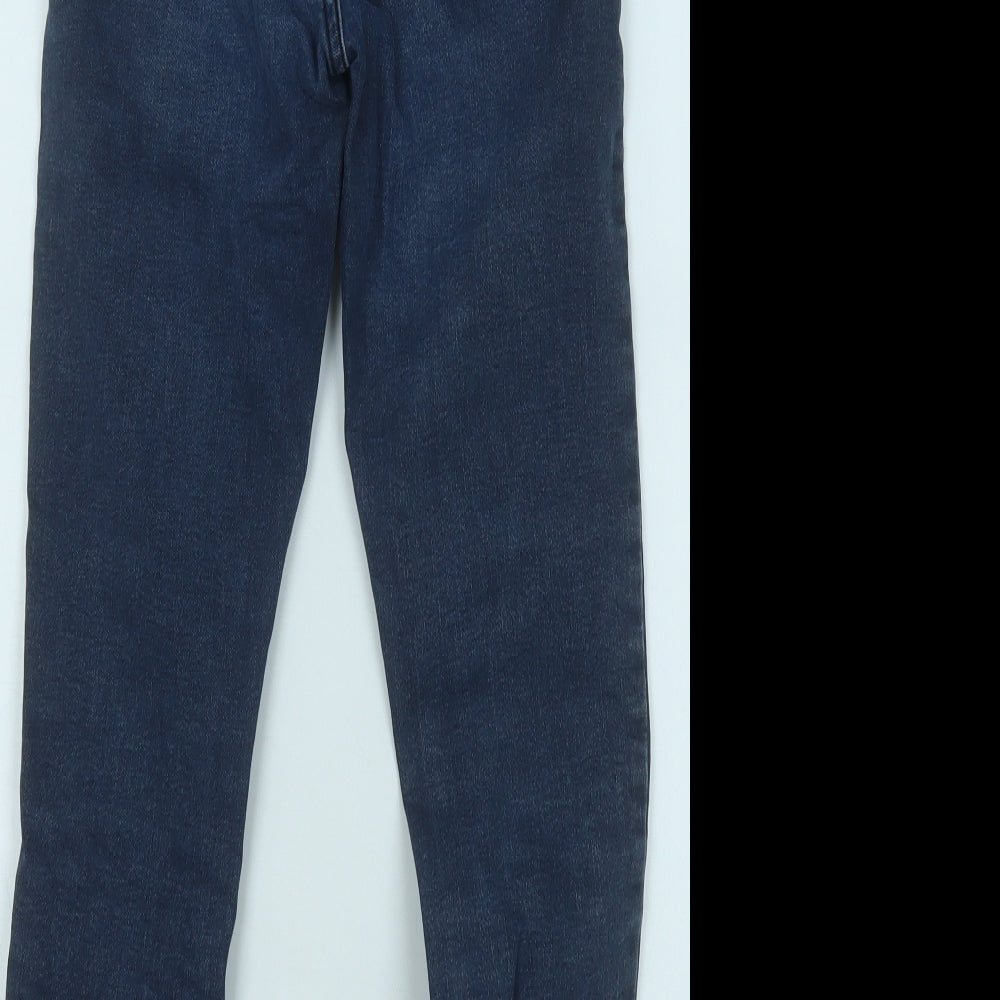 Mango Womens Blue  Cotton Skinny Jeans Size 4 L26 in Regular