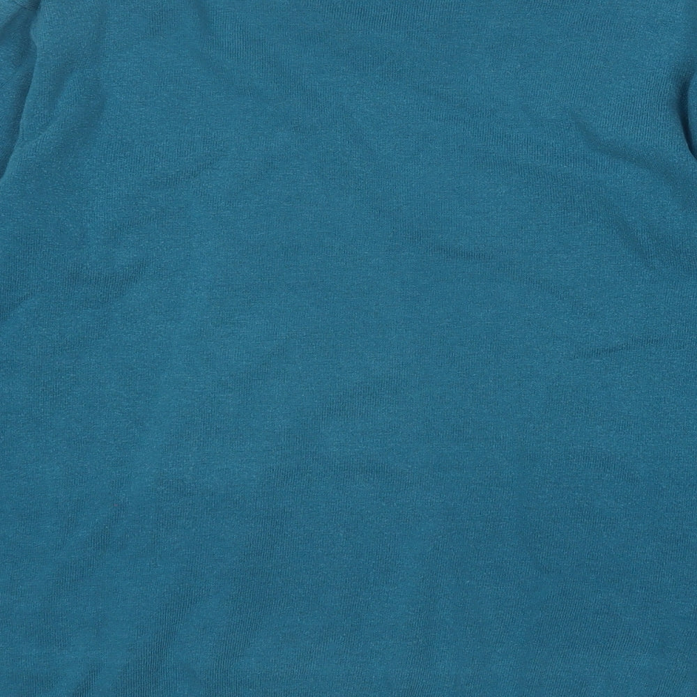 ACW85 Mens Blue V-Neck  Cotton Pullover Jumper Size L