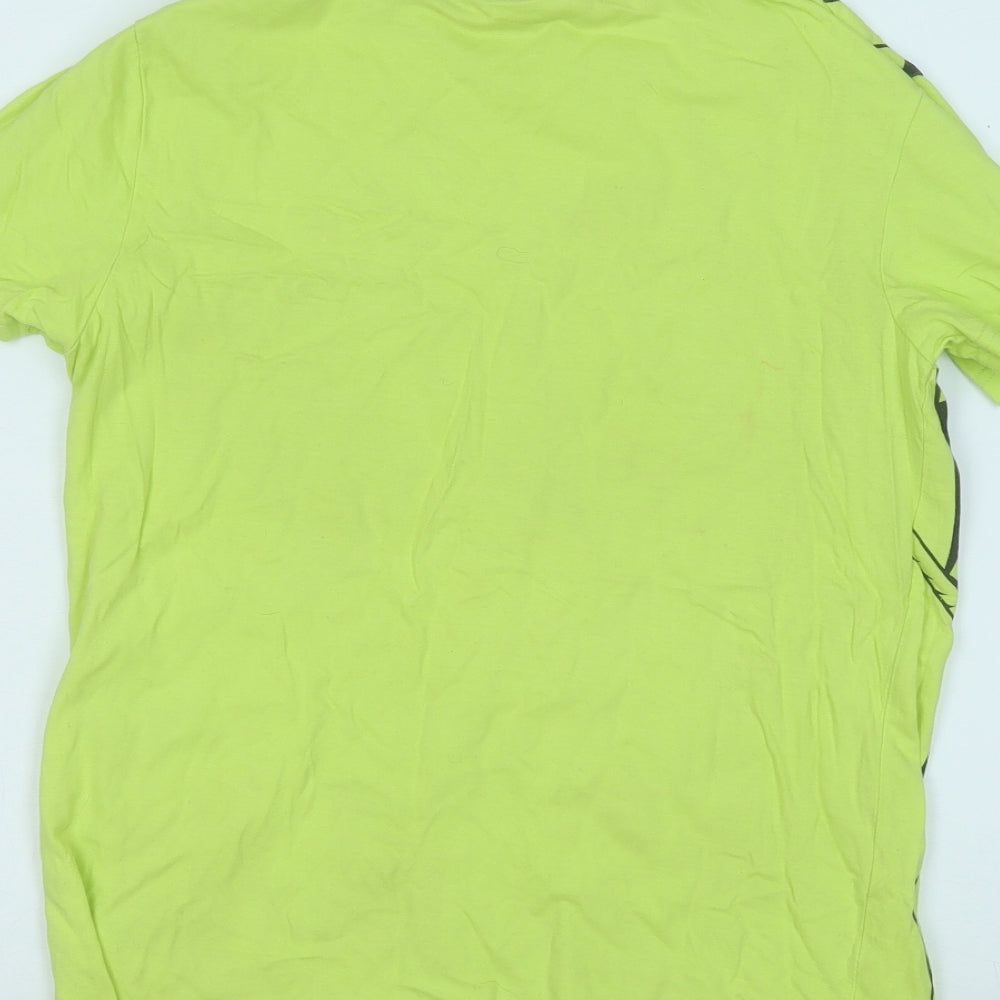Batman Boys Yellow  Cotton Basic T-Shirt Size 13-14 Years Round Neck