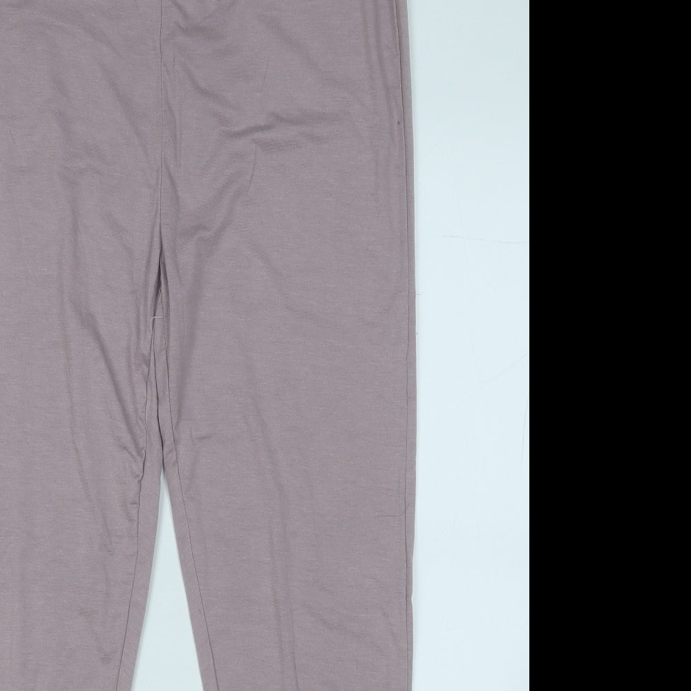 Boohoo Womens Pink  Polyester Jogger Trousers Size 14 L25 in Regular