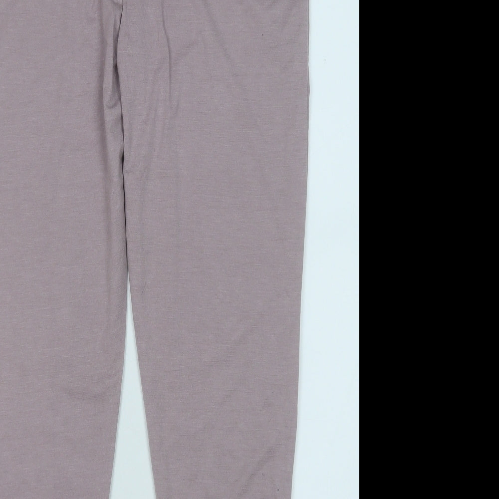 Boohoo Womens Pink  Polyester Jogger Trousers Size 14 L25 in Regular