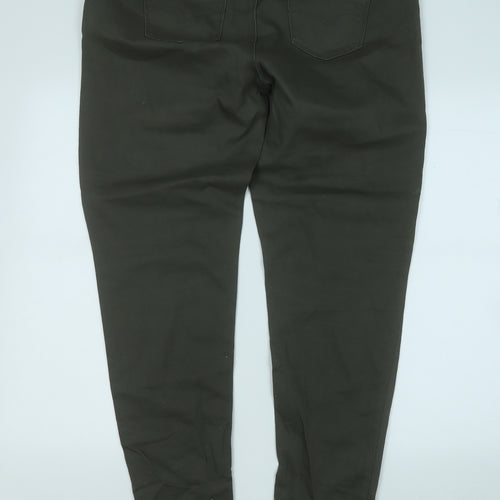 Lee Cooper Womens Green  Cotton Chino Trousers Size 18 L29 in Regular