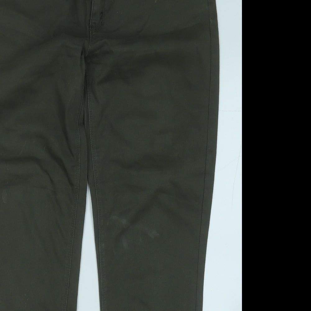 Lee Cooper Womens Green  Cotton Chino Trousers Size 18 L29 in Regular