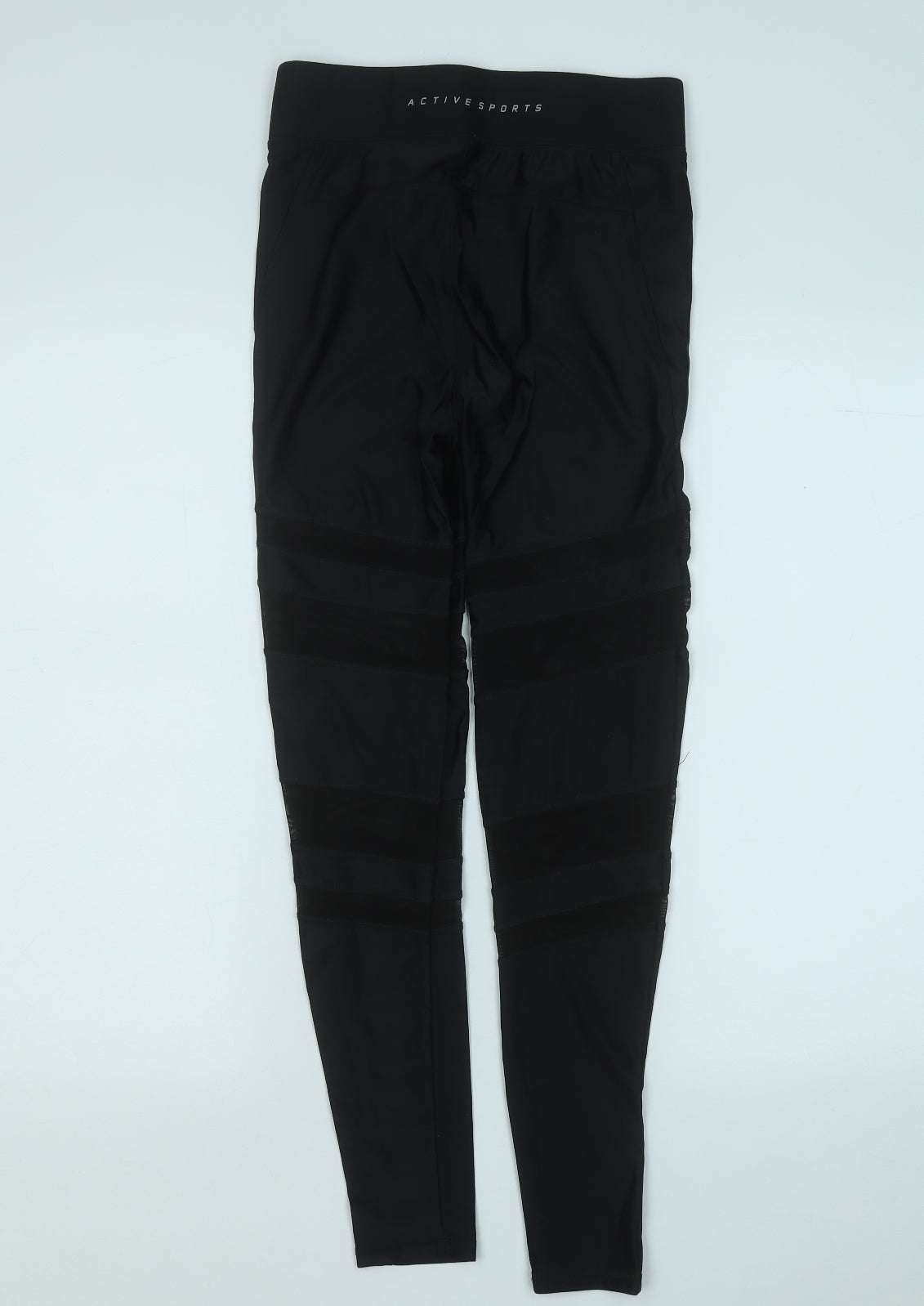 F&F Womens Black  Polyester Compression Leggings Size S L25 in Regular