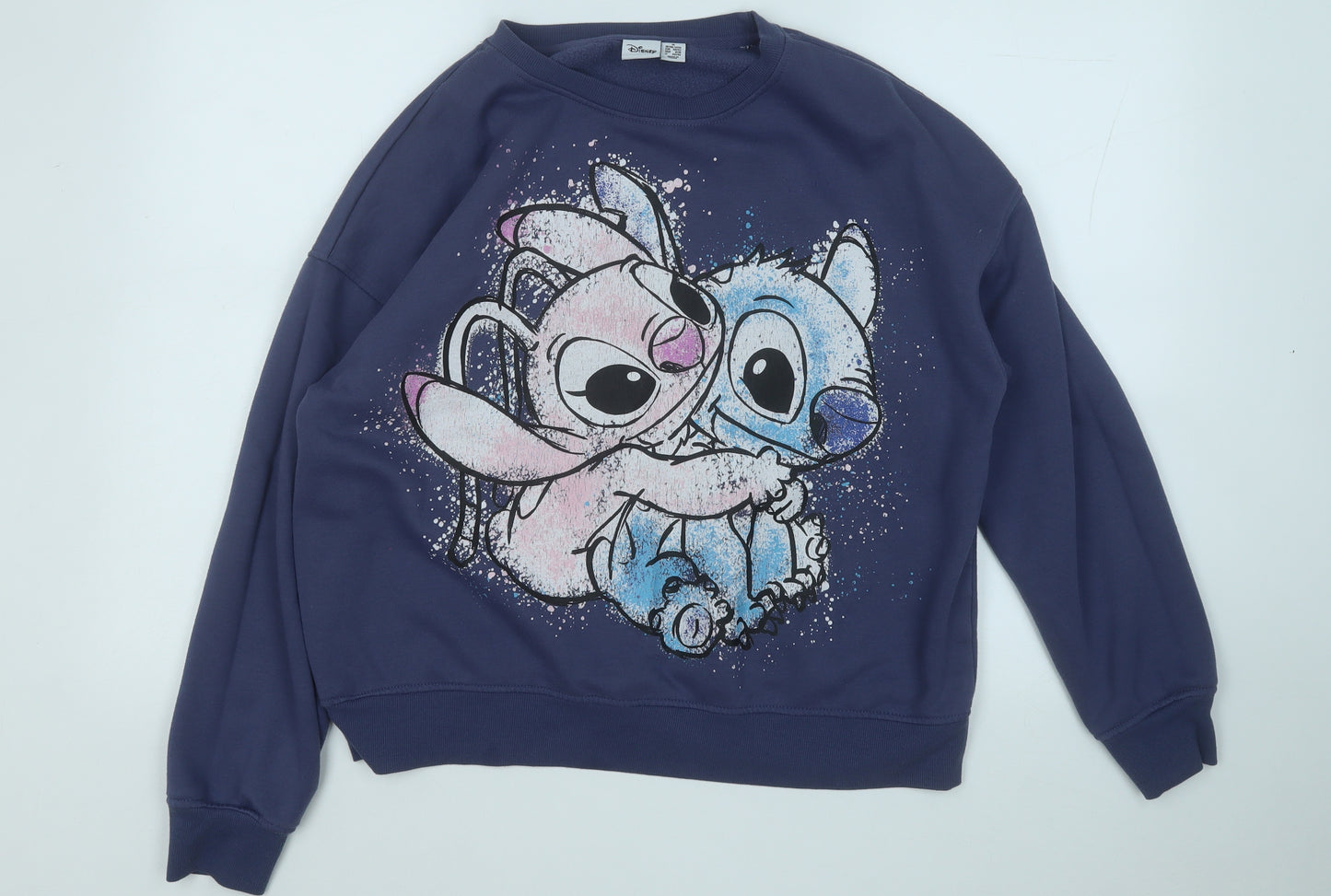 Primark Womens Blue  Polyester Pullover Sweatshirt Size M   - Stitch Disney