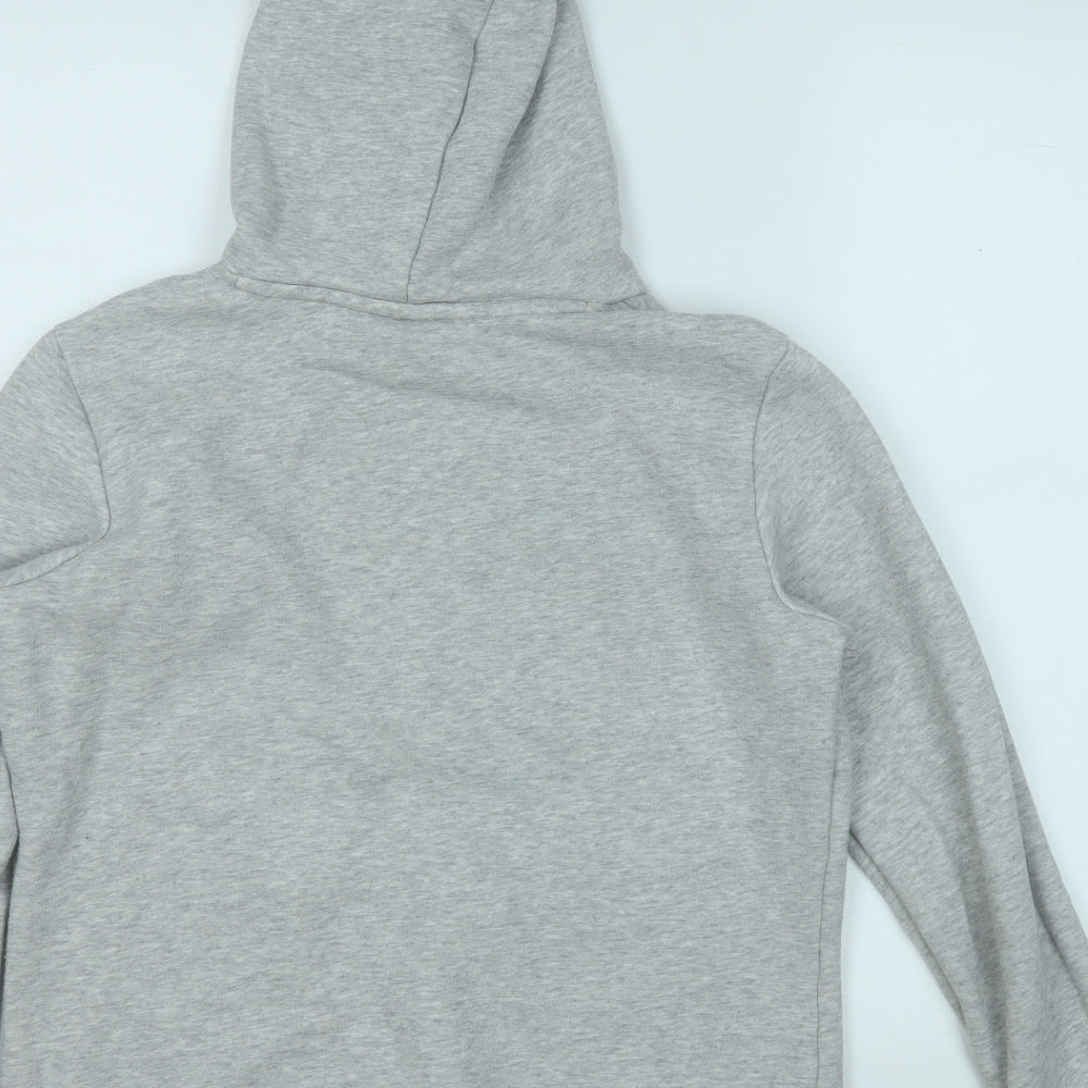 PUMA Womens Grey  Cotton Pullover Hoodie Size 12