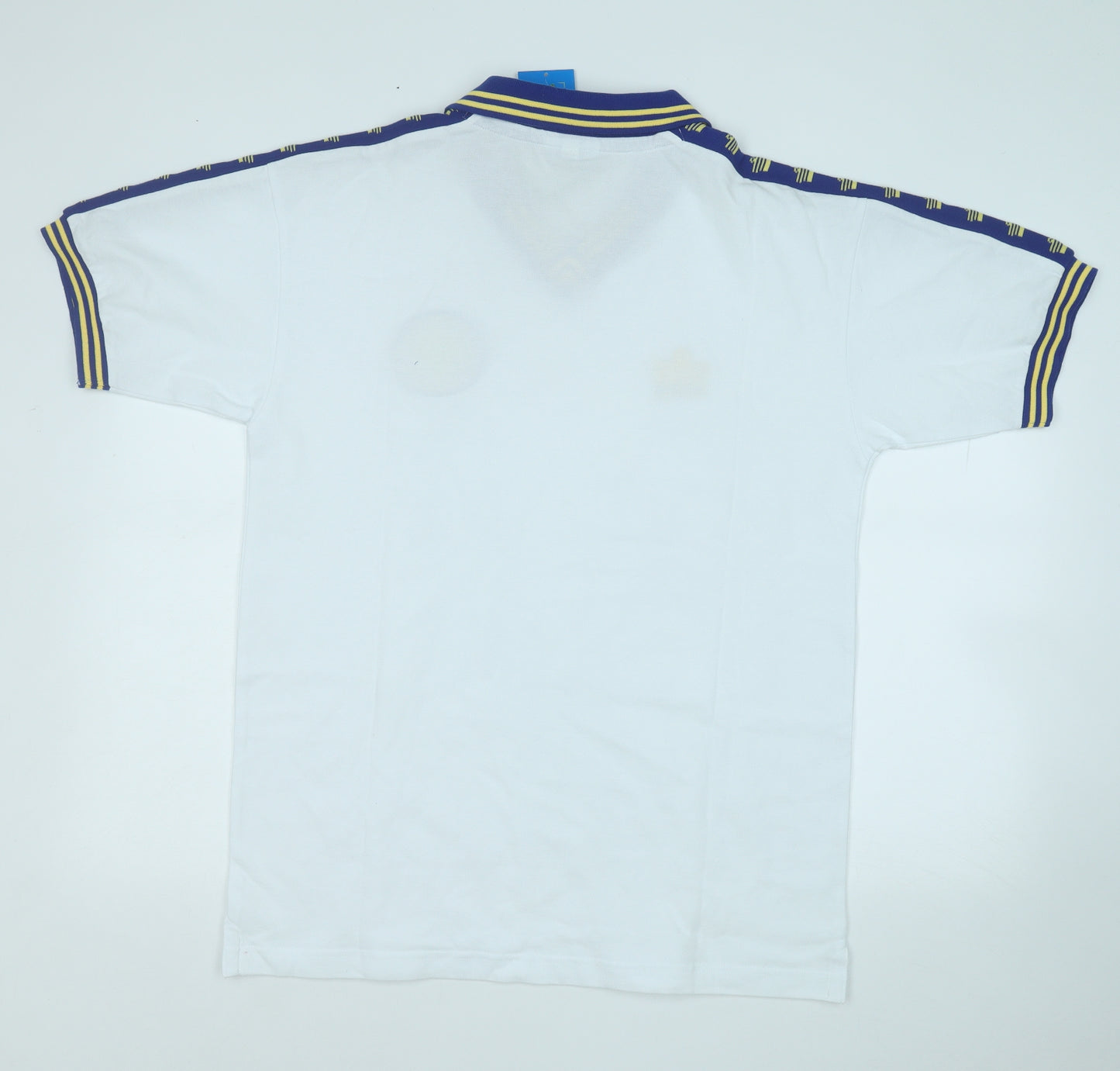 Admiral Mens White  Cotton  Polo Size L Collared  - Score Draw Leeds United Shirt