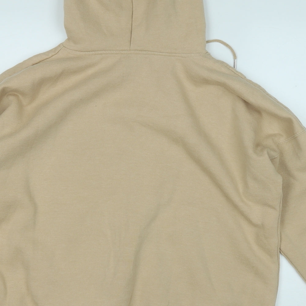New Look Womens Brown  Cotton Pullover Hoodie Size L