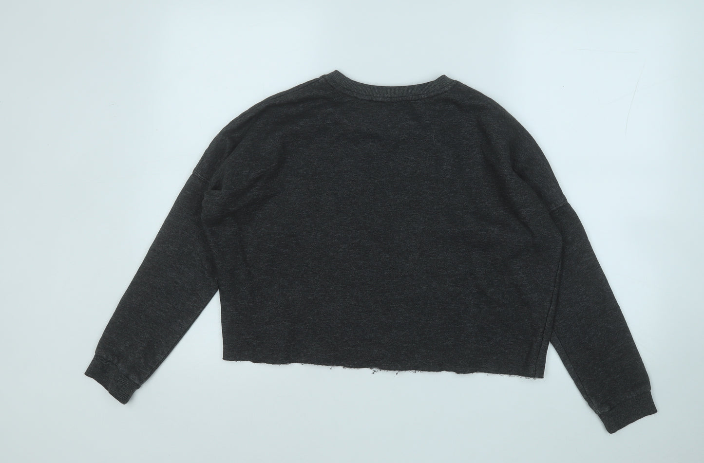 Primark Womens Grey  Cotton Pullover Sweatshirt Size 4