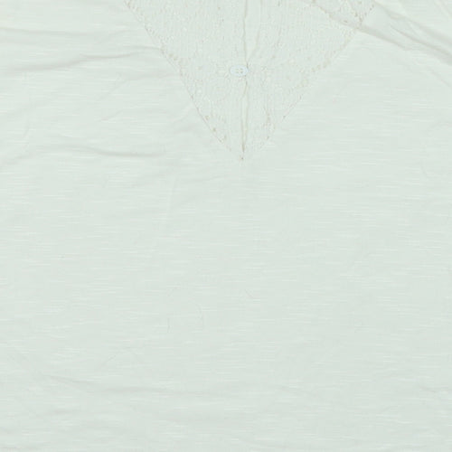 SheIn Womens White Round Neck  Polyester Pullover Jumper Size S