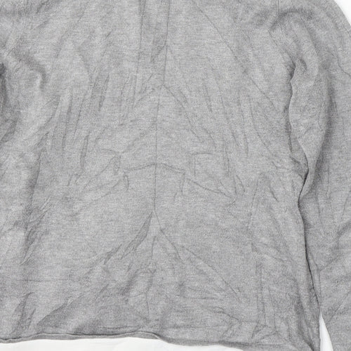 Lakeland Womens Grey V-Neck  Viscose Pullover Jumper Size 12