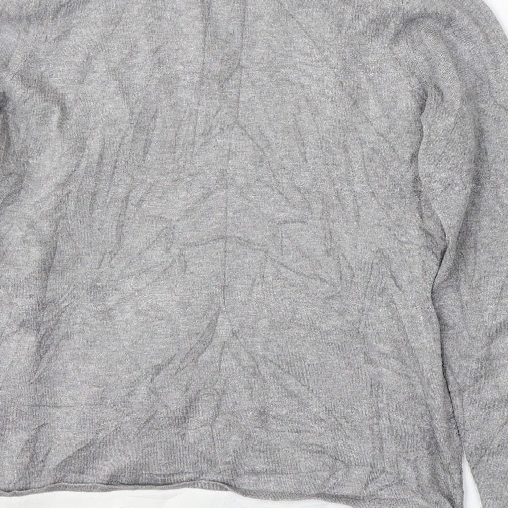 Lakeland Womens Grey V-Neck  Viscose Pullover Jumper Size 12
