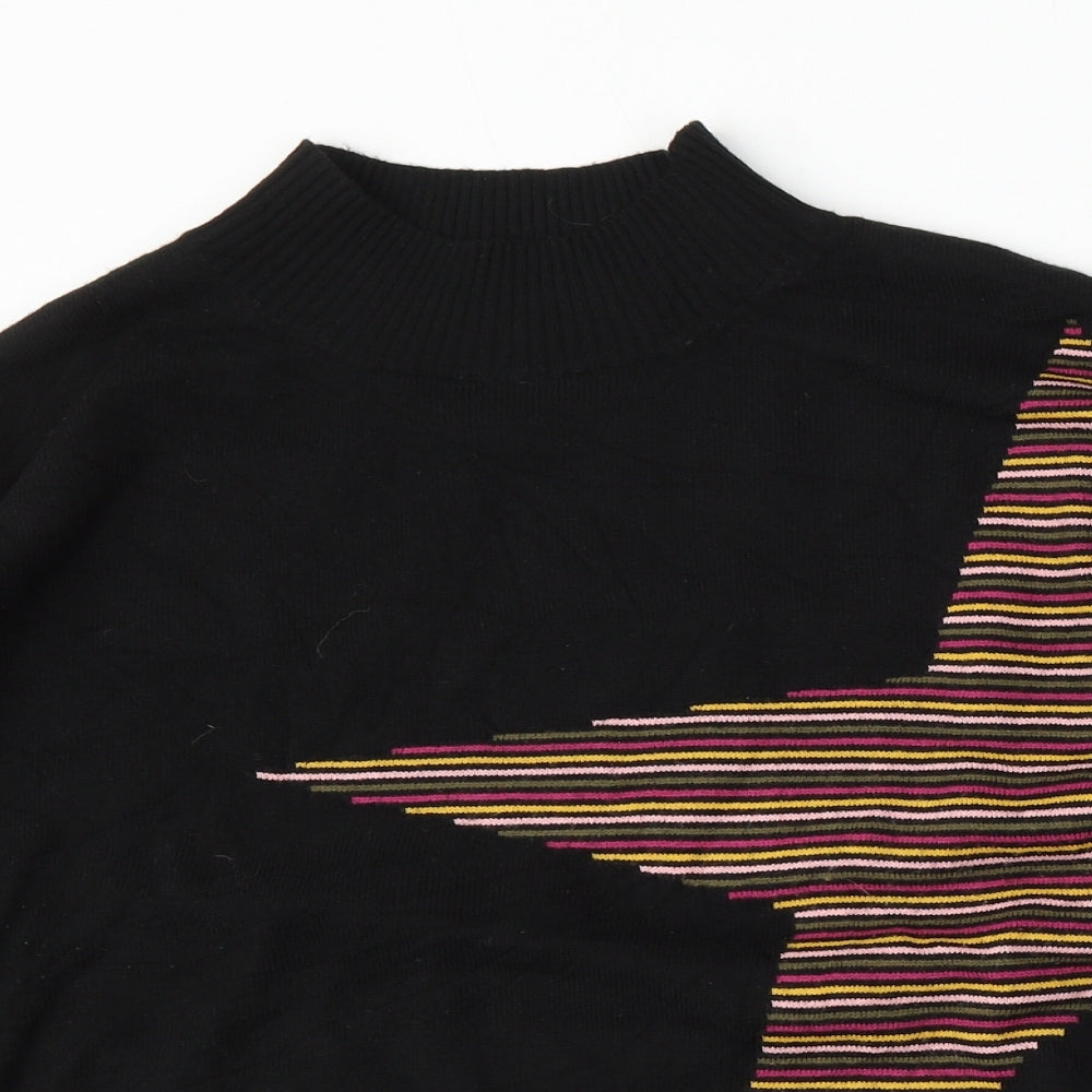 NEXT Womens Black Round Neck  Acrylic Pullover Jumper Size L