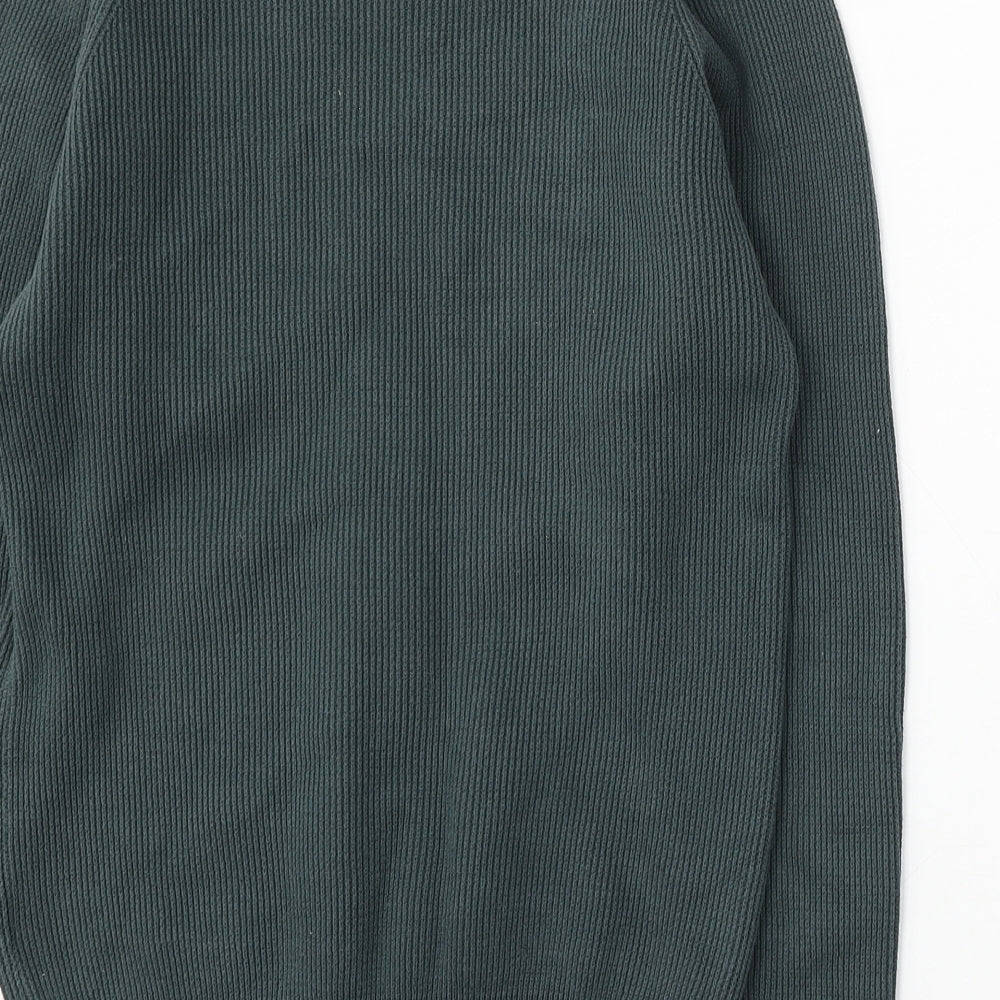 NEXT Womens Green Round Neck  Cotton Pullover Jumper Size S
