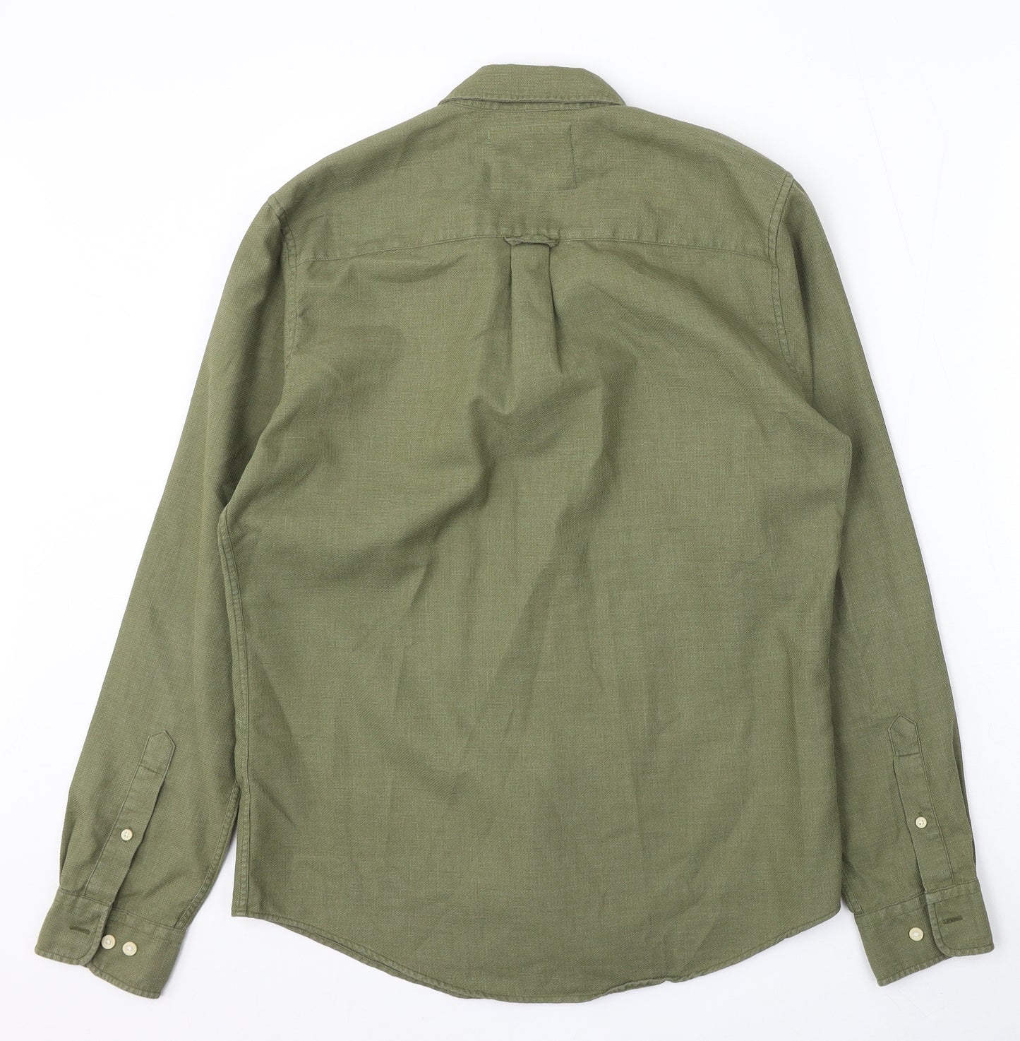 NEXT Mens Green  Cotton  Dress Shirt Size S Collared Button