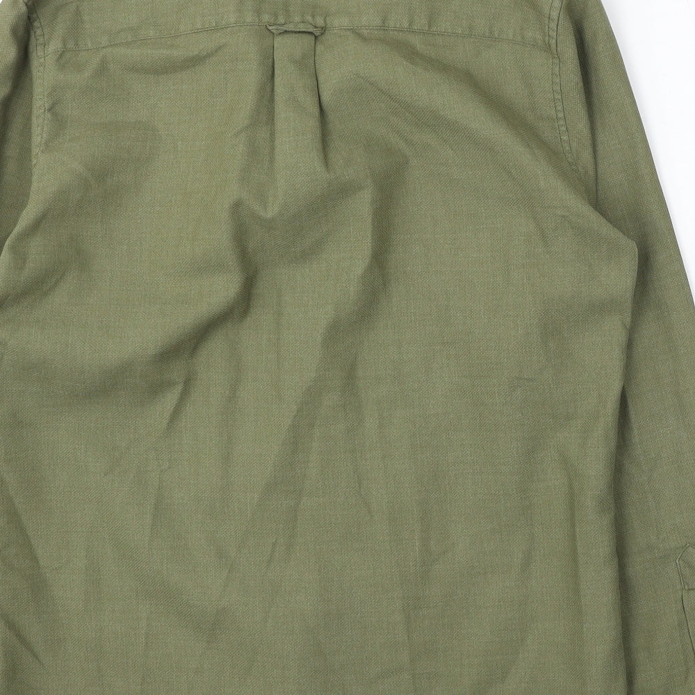 NEXT Mens Green  Cotton  Dress Shirt Size S Collared Button