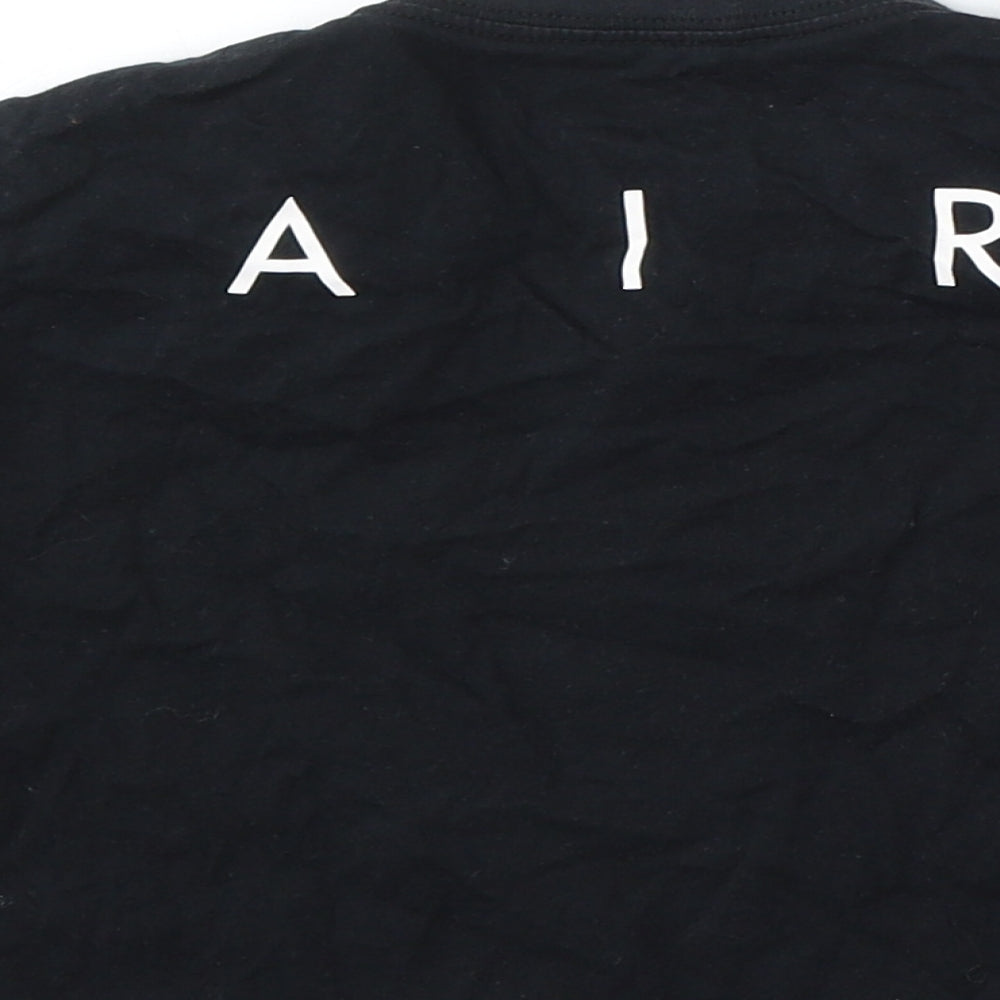 Nike Girls Black  Cotton Basic T-Shirt Size 8-9 Years Round Neck