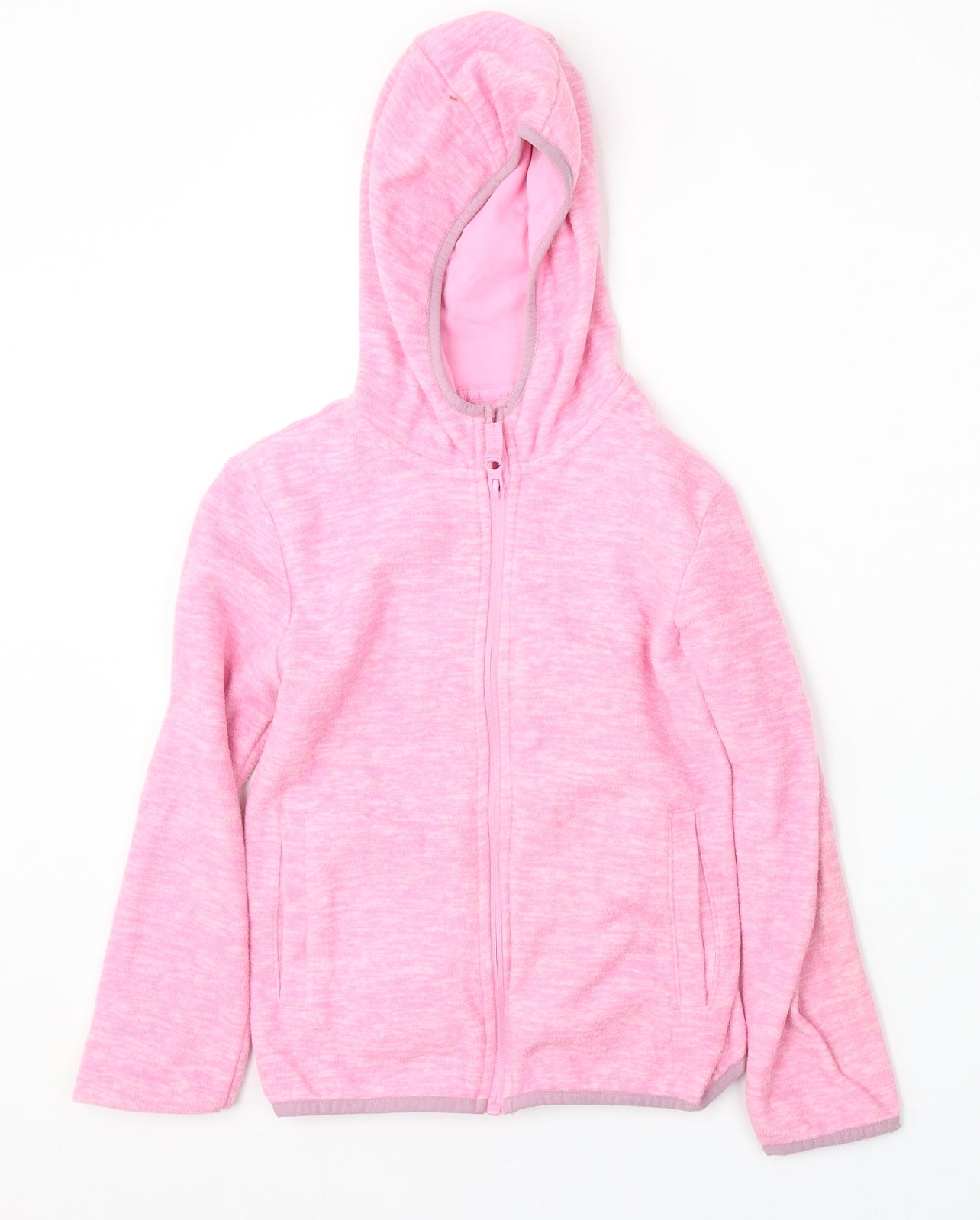Dunnes Stores Girls Pink  Polyester Full Zip Hoodie Size 7-8 Years